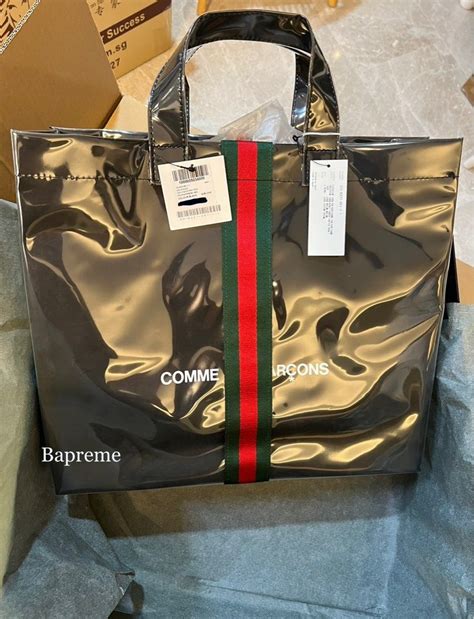 cdg tote gucci|cdg Gucci tote bag.